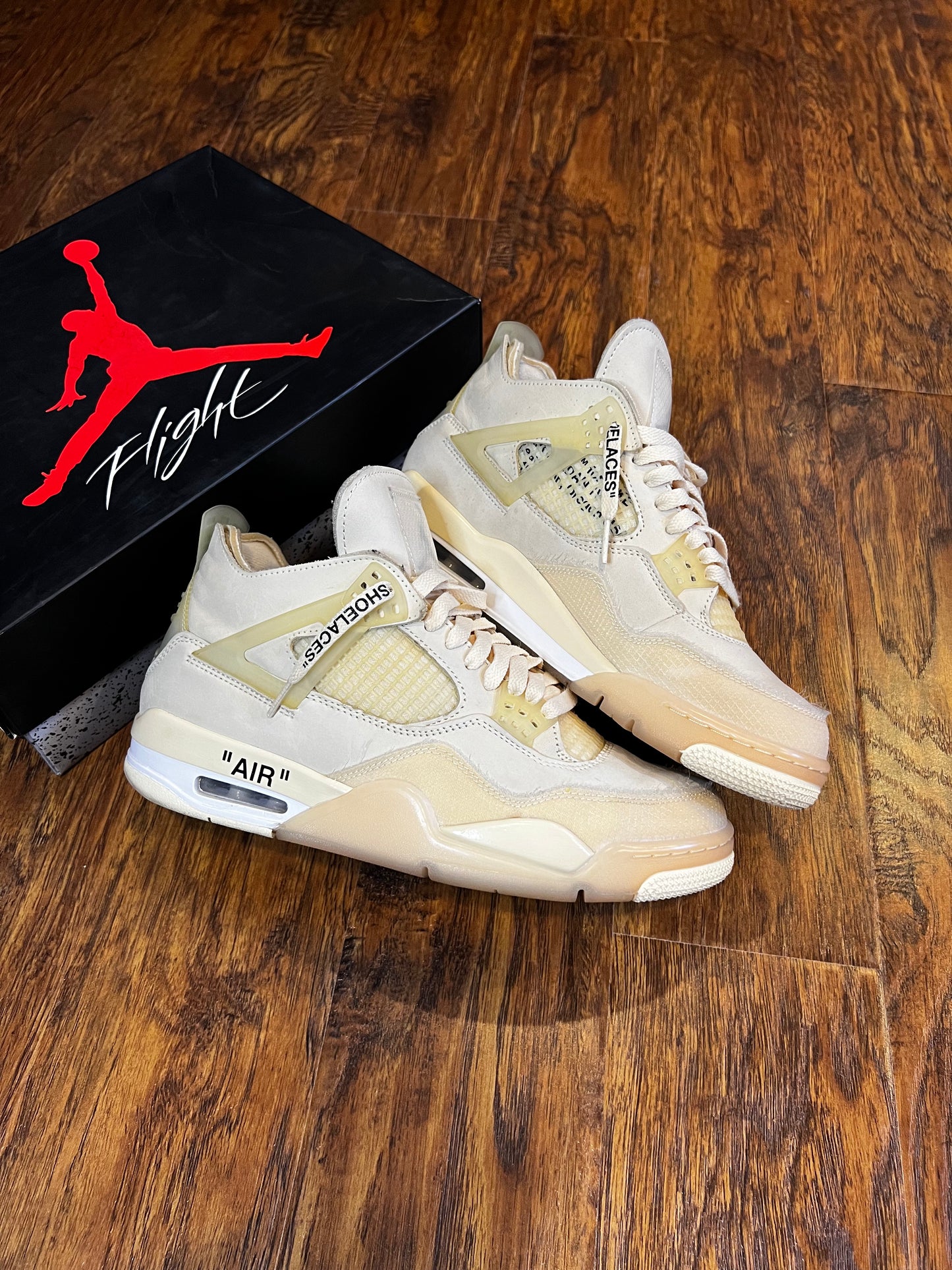 [PREOWNED SIZE 9 MENS] OFF WHITE JORDAN 4