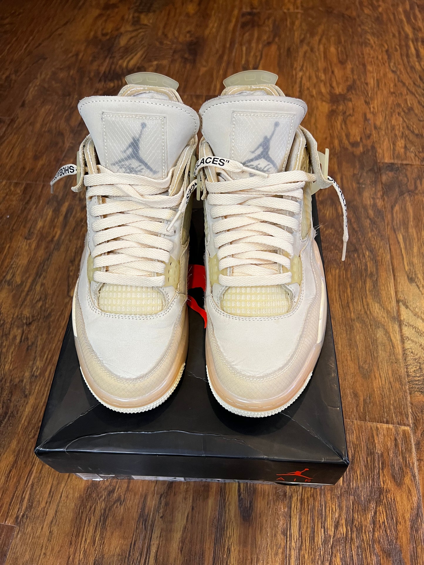 [PREOWNED SIZE 9 MENS] OFF WHITE JORDAN 4