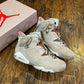 [PREOWNED SIZE 8.5] BRITISH KHAKI TRAVIS SCOTT JORDAN 6