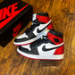 [PREOWNED SIZE 6W] SATIN BLACKTOE JORDAN 1