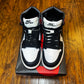 [PREOWNED SIZE 6W] SATIN BLACKTOE JORDAN 1